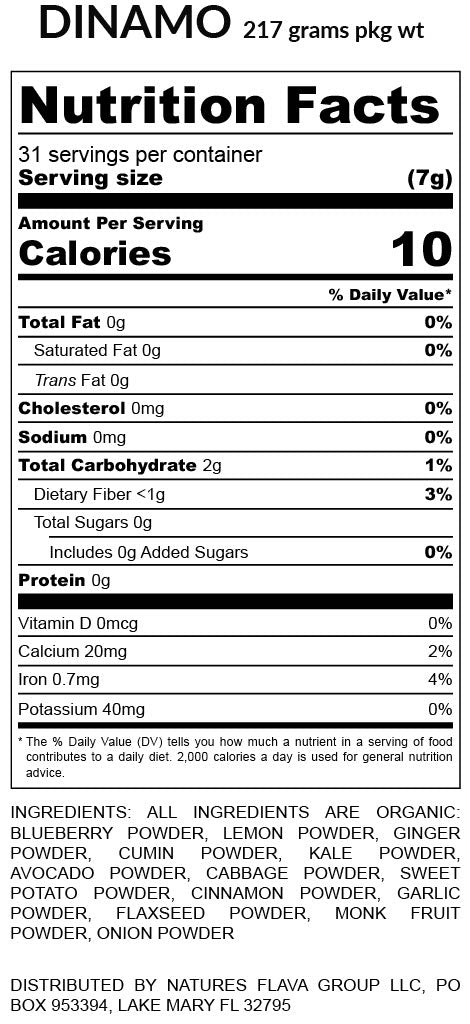 DINAMO Superfood Natural Organic Powder Blend - 1 month supply