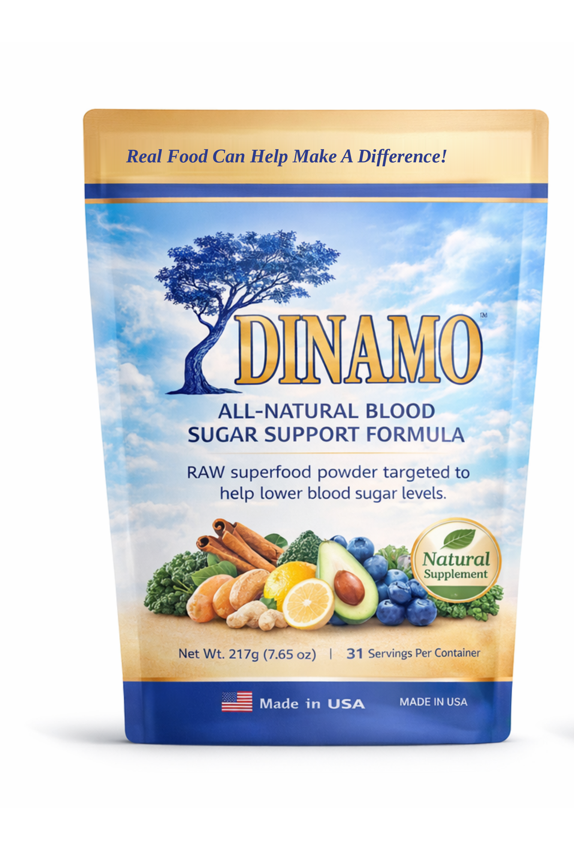 DINAMO Superfood Natural Organic Powder Blend - 1 month supply